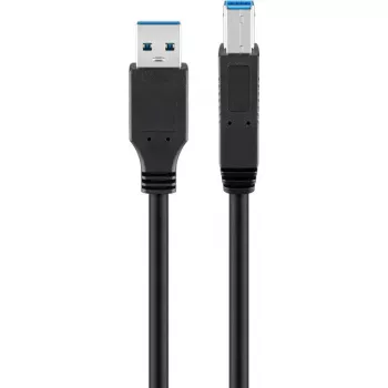 Goobay 95719 USB-Kabel USB 3.2 Gen 1 1m USB A USB B Schwarz