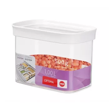 EMSA 513557 Lebensmittelaufbewahrungsbehälter rechteckige Box 1 L transparent 4 Stück