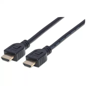 Manhattan HDMI 4K@60Hz Kabel mit Ethernet - CL3-zertifiziert, 3 m, geeignet für die In-Wall-Installation, für ALLE 4K- und 1080p/HD-Anwendungen – zum sofortigen Upgrade oder um bereit zu sein, wenn Sie es brauchen, Stecker-Stecker, Schwarz, Ultra HD 4k x 2k, lebenslange Garantie, Premium High Speed