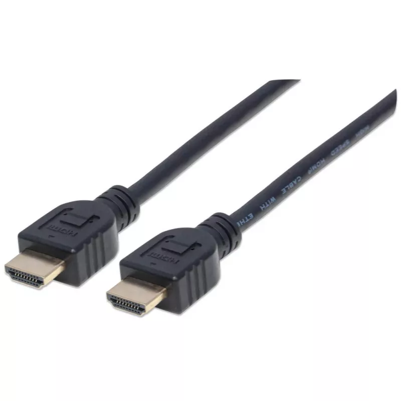 Manhattan HDMI 4K@60Hz Kabel mit Ethernet - CL3-zertifiziert, 3 m, geeignet für die In-Wall-Installation, für ALLE 4K- und 1080p/HD-Anwendungen – zum sofortigen Upgrade oder um bereit zu sein, wenn Sie es brauchen, Stecker-Stecker, Schwarz, Ultra HD 4k x 2k, lebenslange Garantie, Premium High Speed
