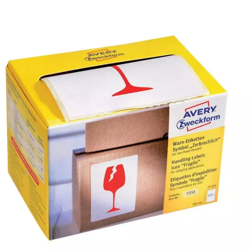 Selbstklebendes Etikett Rechteck AVERY 7251 Blau