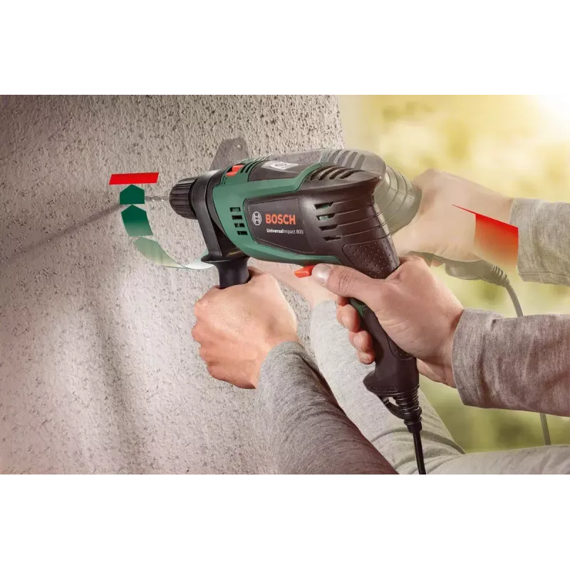 Bosch Universal Impact 800 3000 RPM Schlüssellos 1,7 kg Schwarz, Grün