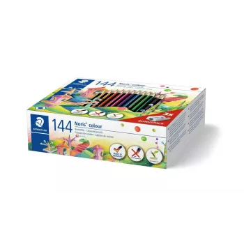 Aquarellstifte Staedtler Noris colour 185 — 144 Stück, sortiert 12 Farben