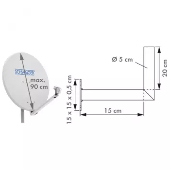 Wandhalterung Schwaiger WAH1525 001 Silber Aluminium