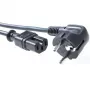 ACT Netzkabel Netzstecker CEE 7/7 Stecker (gewinkelt) - C15 schwarz 1,5 m