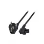 ACT Netzkabel Netzanschlusskabel CEE 7/7 Stecker (gewinkelt) - C5 (gewinkelt) schwarz 3 m
