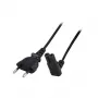 ACT Netzkabel Euro-Stecker - C7-Buchse (abgewinkelt) schwarz 2 m