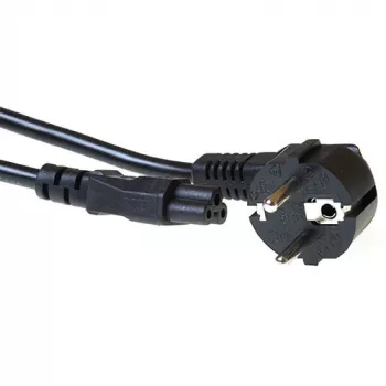ACT Netzkabel CEE 7/7 Stecker (abgewinkelt) - C5 schwarz 7 m