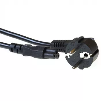 ACT Netzkabel CEE 7/7 Stecker (gewinkelt) - C5 Kupplung schwarz 10 m