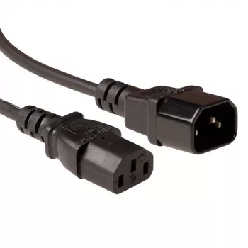 Stromkabel ACT Powercord LSZH C13 - C14 schwarz 1,8 m