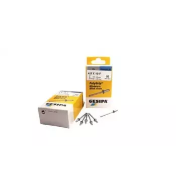 Blindniet GESIPA 1432058 Stahl Grau 9,5 mm Kopf 4,8 mm Schaft 10 mm Länge