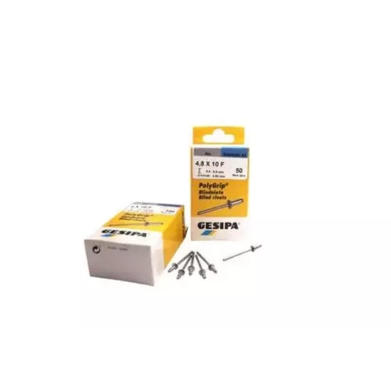 Blindniet GESIPA 1432058 Stahl Grau 9,5 mm Kopf 4,8 mm Schaft 10 mm Länge