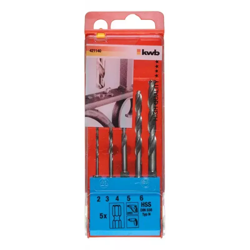 Spiralbohrer-Set KWB 421140 5 Stück