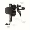 Autohalterung mit kabellosem Ladegerät SWISSTEN W2-AV5, 15W Qi-Ladefunktion, Micro-USB-Kabel 1,2 m