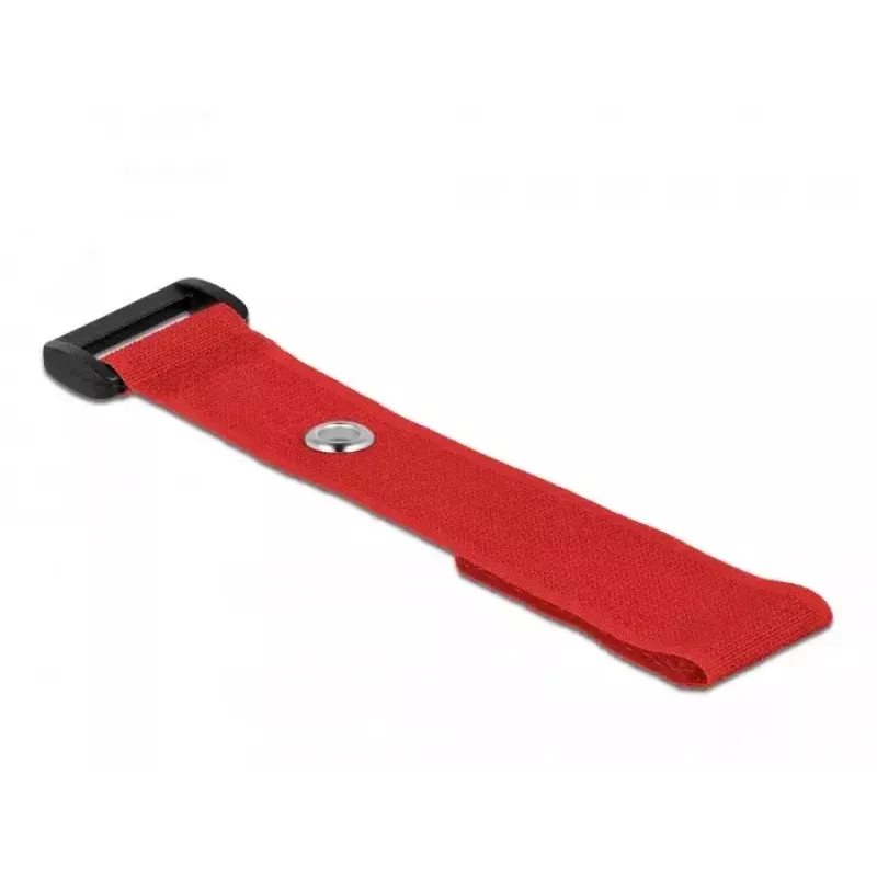 Klett-Kabelbinder DeLOCK 19545 Rot 190 mm 25 mm 5 Stück
