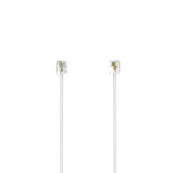 Hama Modular-Kabel, 6p4c-Stecker – 6p4c-Stecker, 3 m, weiß