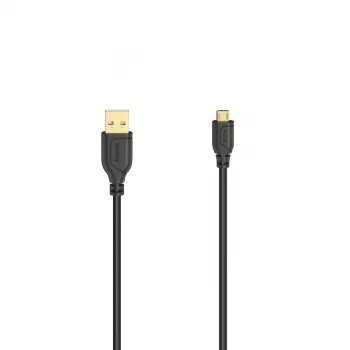 Hama Flexi-schlank USB-Kabel USB 2.0 0,75 m Micro-USB A USB A Schwarz