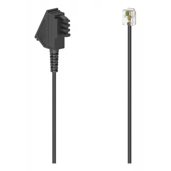 Hama 00300045 Telefonkabel 3 m Schwarz