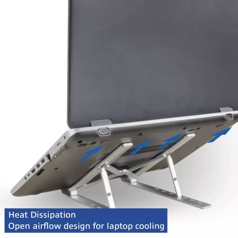 ACT Faltbarer Laptopständer Aluminium, 7-fach höhenverstellbar