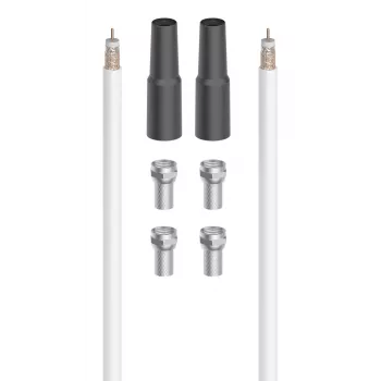 Hama Digital Koaxialkabel 20 m Schwarz, Metallisch, Weiß
