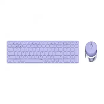 Rapoo 9750M Tastatur Maus inklusive Wireless Bluetooth QWERTZ Deutsch Lila
