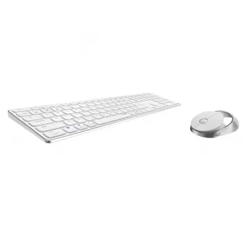 Rapoo 9850M Tastatur Maus enthalten Home RF Wireless Bluetooth QWERTZ Deutsch Weiß