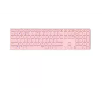 Rapoo E9800M Tastatur Wireless Bluetooth QWERTZ German Pink