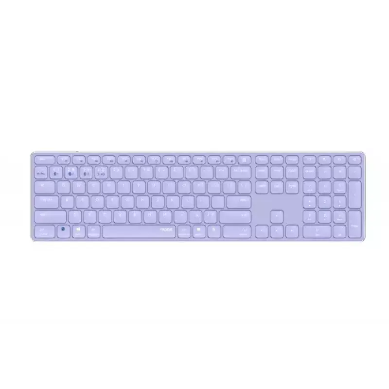 Rapoo E9800M Tastatur Kabellos Bluetooth QWERTZ Deutsch Flieder