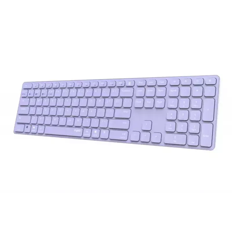 Rapoo E9800M Tastatur Kabellos Bluetooth QWERTZ Deutsch Flieder