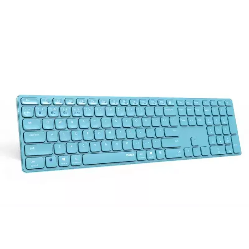 Rapoo E9800M Tastatur Home RF Wireless Bluetooth QWERTZ Deutsch Blau