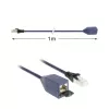 ACT Blue 1 Meter LSZH S/FTP CAT6A MPTL Verlängerungskabel rastnasenlos mit RJ45-Steckern