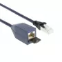 ACT Blau 2 Meter LSZH S/FTP CAT6A MPTL Verlängerungskabel mit rastnasenschutz RJ45-Steckern