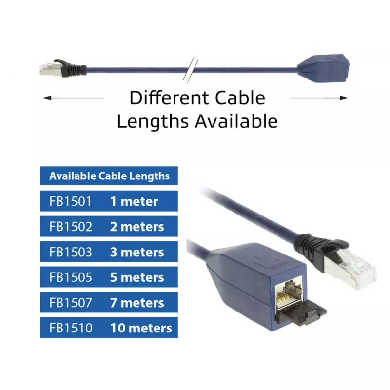 ACT Blue 7 Meter LSZH SFTP CAT6A MPTL-Verlängerungskabel, rastnasenschutz, mit RJ45-Steckern