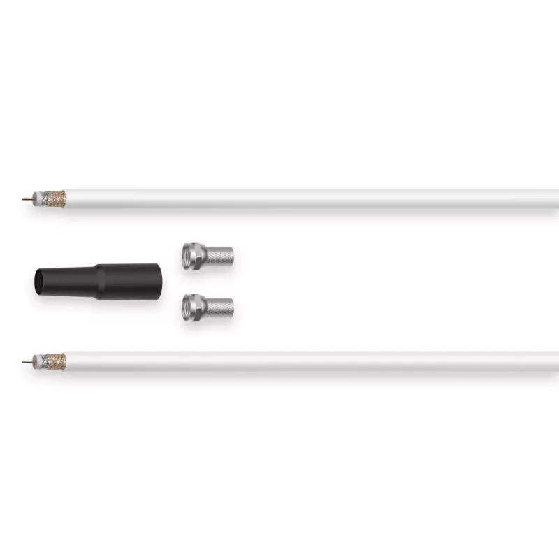Hama 00179261 Koaxialkabel 10 m Schwarz, Metallisch, Weiß