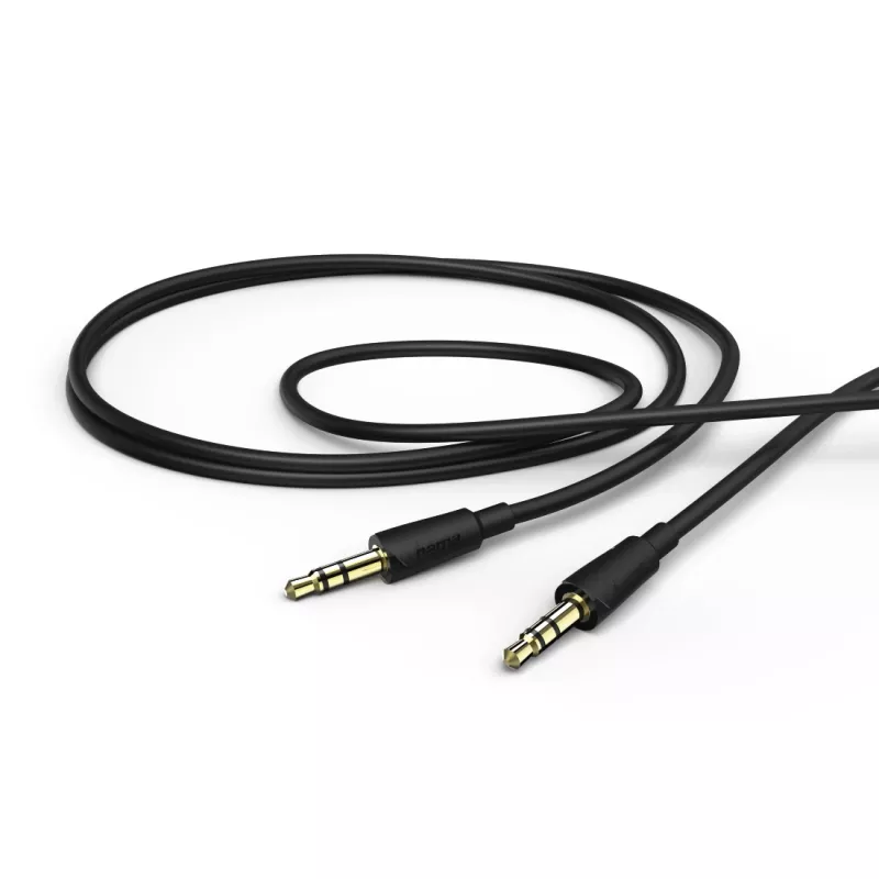 Audio-Kabel Hama Flexi-schlank 1,5 m 3,5 mm Stecker auf Stecker Schwarz