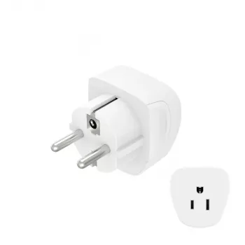 Hama 00223458 Steckdosenadapter Typ E/F Hybrid Typ B Weiß
