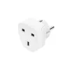 Hama 00223459 Netzstecker-Adapter Typ E/F Hybrid Typ G (UK) Weiß