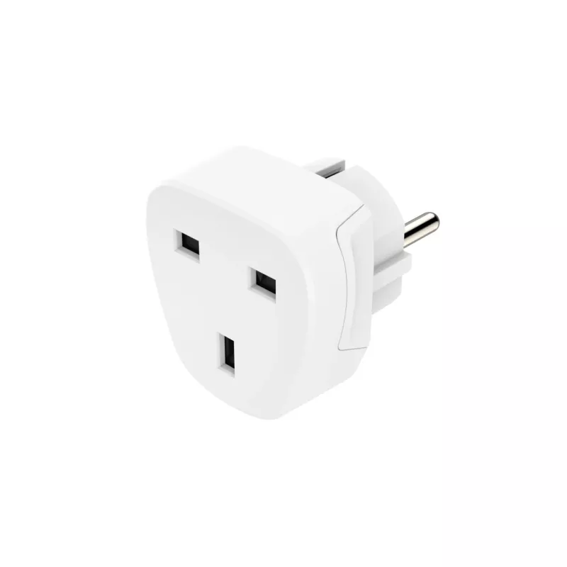 Hama 00223459 Netzstecker-Adapter Typ E/F Hybrid Typ G (UK) Weiß