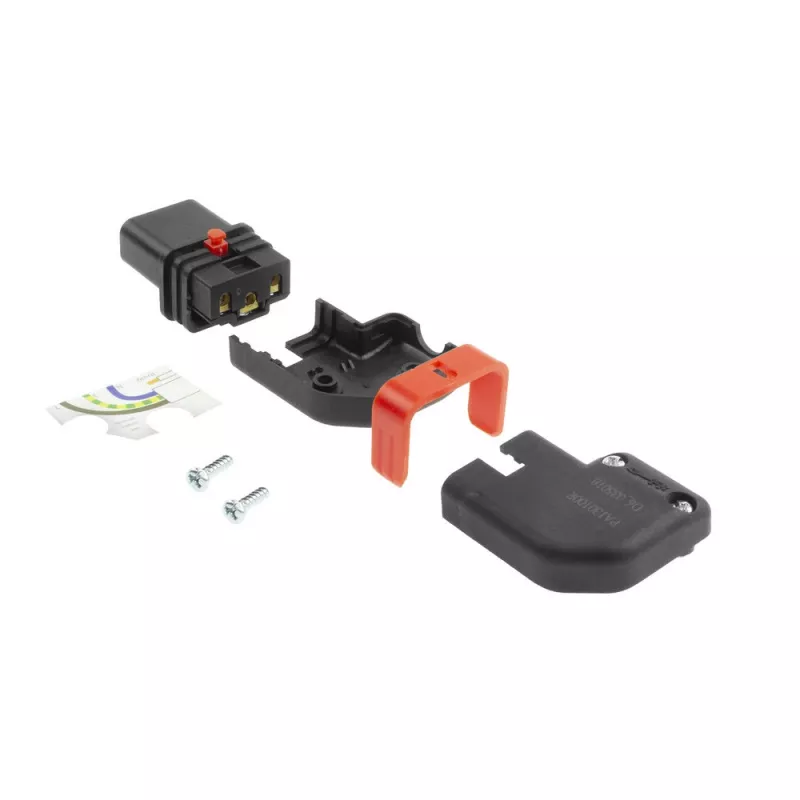 ACT C13 IEC Lock+ wiederanschließbarer linker oder rechter Winkelstecker schwarz, PA130100RBK