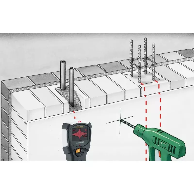 Laserliner MultiScanner Plus digitaler Multidetektor Eisenmetall Stromführendes Kabel Metall Nichteisenmetall Holz