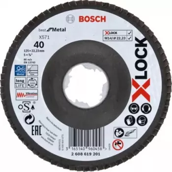 Schleifscheibe Bosch X-LOCK X571 BEST FOR METAL Stahl