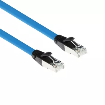 Netzwerkkabel ACT Industrial 5,00 m RJ45 Stecker auf RJ45 Stecker Cat6A Schwarz Blau