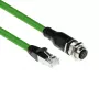 ACT Industrial 5,00 Meter Sensorkabel M12A 8-polig Buchse auf RJ45 Stecker, Ultraflex SF/UTP TPE Kabel, geschirmt
