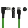 ACT Industrial 1,50 Meter Sensorkabel M12A 8-polig Stecker gewinkelt auf M12A Buchse, Ultraflex TPE-Kabel, geschirmt