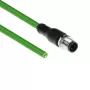 ACT Industrial 3,00 Meter Sensorkabel M12D 4-polig Stecker auf offenes Ende, Superflex Xtreme TPE-Kabel, geschirmt