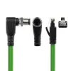 ACT Industrial 3,00 Meter Sensorkabel M12D 4-polig Stecker rechtwinklig auf RJ45 Stecker, Superflex Xtreme TPE Kabel, geschirmt