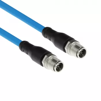 ACT Industrial 1,50 Meter Sensorkabel M12X 8-polig Stecker auf M12X 8-polig Stecker, Superflex SF/UTP TPE Kabel, geschirmt