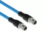 ACT Industrial 3,00 Meter Sensorkabel M12X 8-polig Stecker auf M12X 8-polig Stecker, Superflex SF/UTP TPE-Kabel, geschirmt