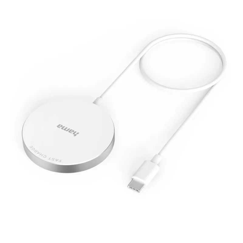Hama MagCharge FC15 Mobiltelefon, Smartphone Weiß USB Kabelloses Laden Schnellladung Innenbereich
