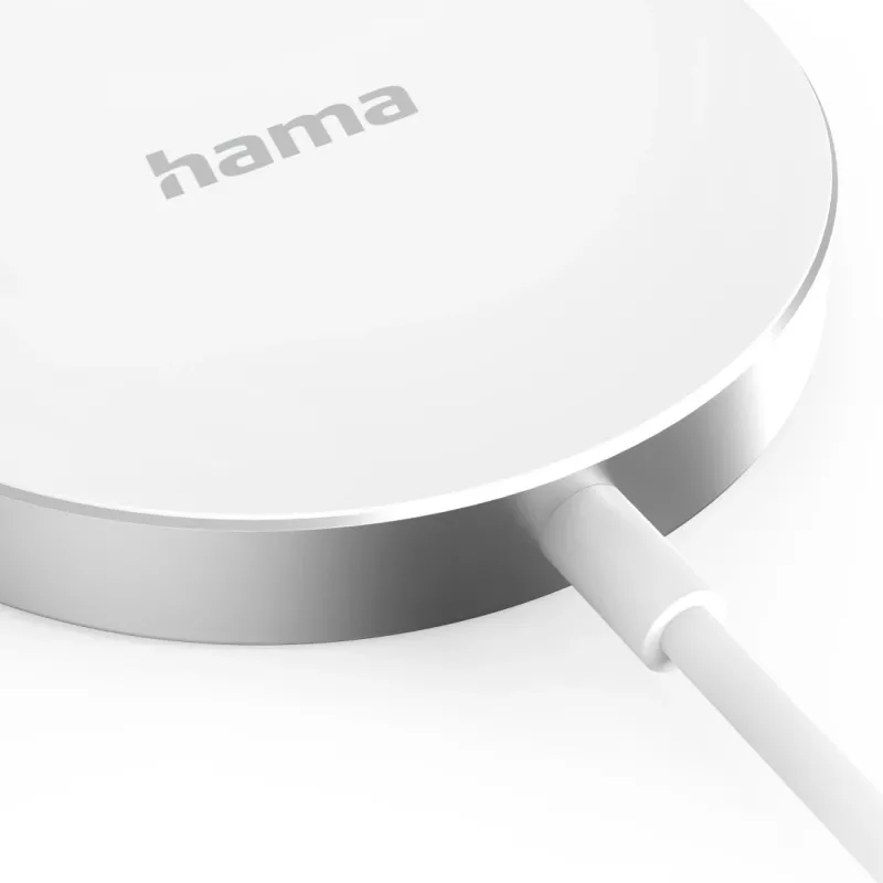 Hama MagCharge FC15 Mobiltelefon, Smartphone Weiß USB Kabelloses Laden Schnellladung Innenbereich